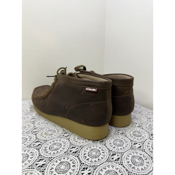 Clarks Mens 11.5M J Stinson Hi Brown Beeswax Juane Miel Leather Chukka Boots main image 4